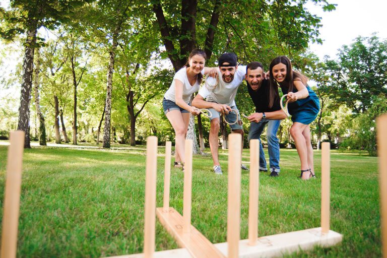Outdoor games - ring toss.