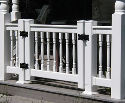 powder coated, stainless steel gate