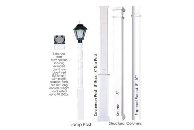 lamp posts and structural columns