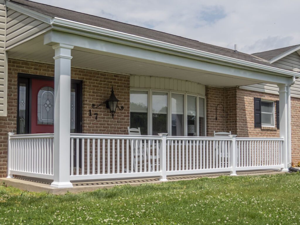 Porch with Vinyl Railing, and columns