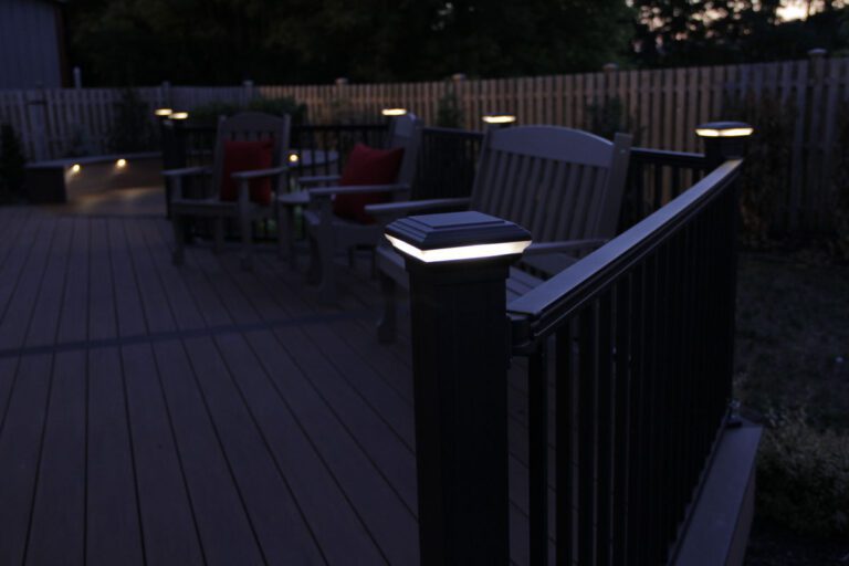 lit deck railing caps