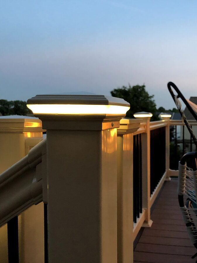 Outside Deck Lighting on Post Cap